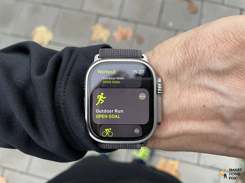 Режим тренировки на Apple Watch Ultra.